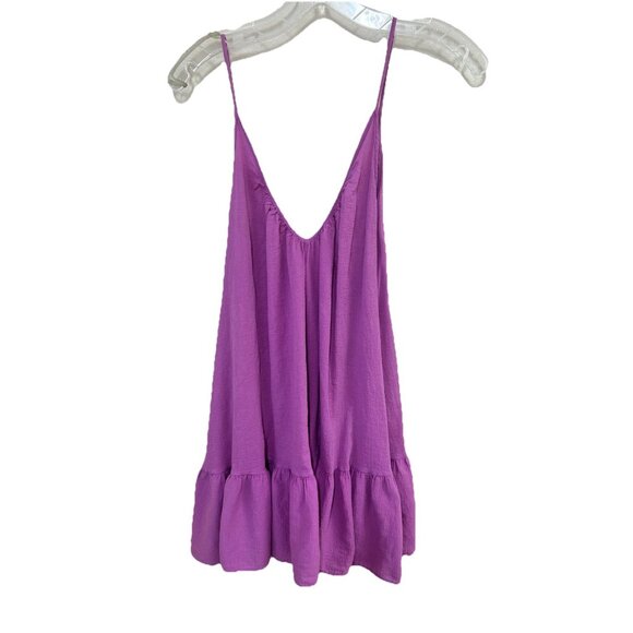 9 Seed Resort St Tropez California Ruffle Mini Dress in Petal Revolve One Size - Picture 2 of 7